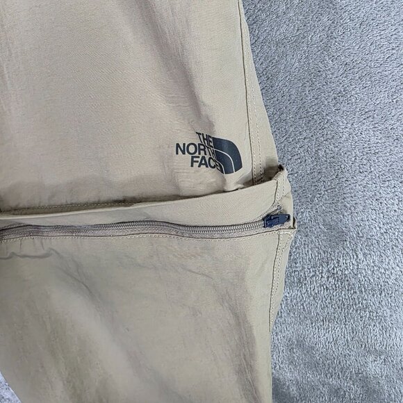 Mens North Face Beige Convertible Cargo Pants 100% Nylon Belted Side Zip XXL - Picture 6 of 12